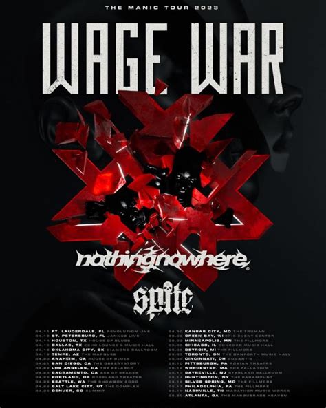 Get the Wage War Setlist of the concert at Canada Life Centre, Winnipeg, MB, Canada on April 11, 2022 from the Knotfest Roadshow 2022 Tour and other Wage War Setlists for free on setlist. . Wage war setlist